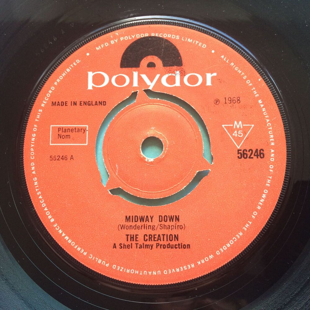 The Creation - Midway Down b/w The girls are naked - U.K. Polydor - Ex-