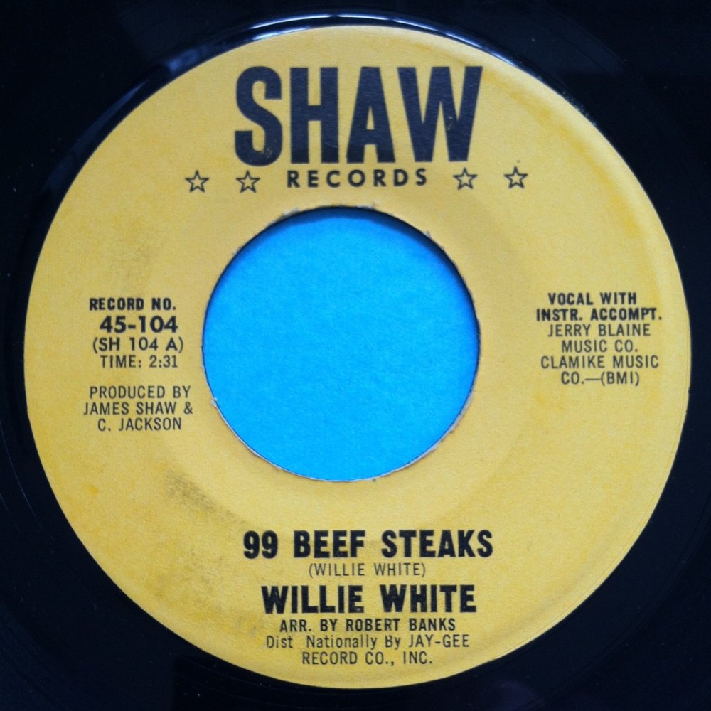 Willie White - 99 beef steaks - Shaw - M-