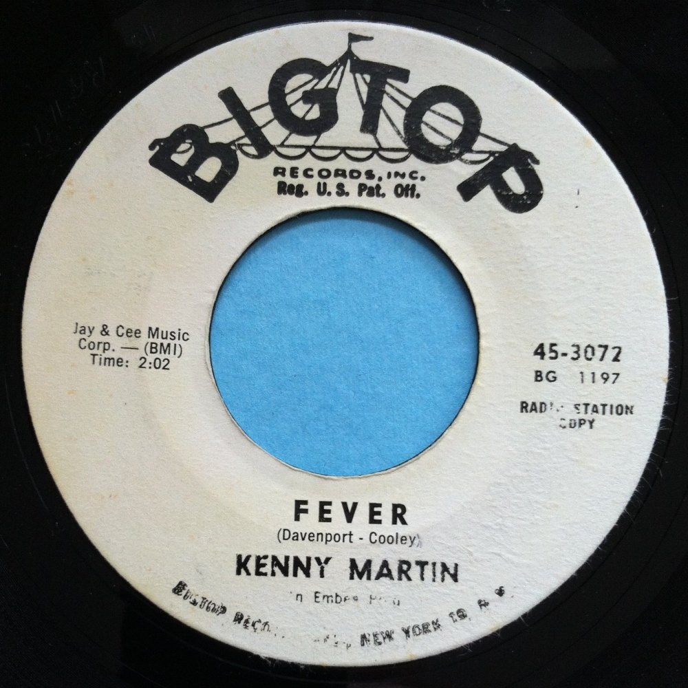 Kenny Martin - Fever - Bigtop - PROMO - VG+