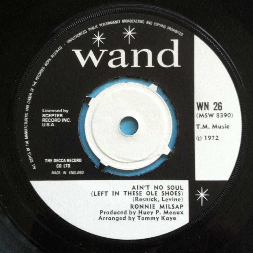 Ronnie Milsap - Ain't no soul (left in these old shoes) - U.K. Wand - Ex