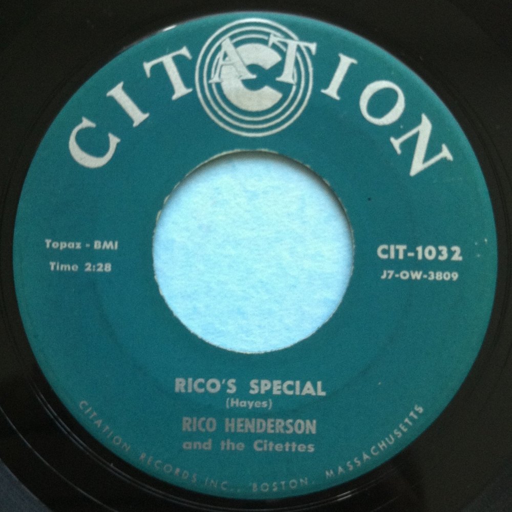 Rico Henderson - Rico's Special - Citation - Ex+