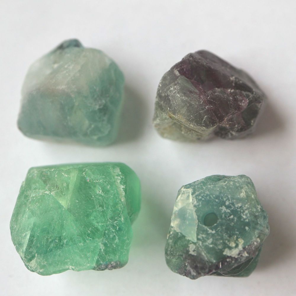 1 Natural Fluorite Nugget Bead