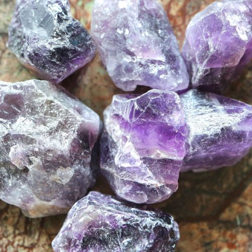 1 Natural Amethyst nugget bead