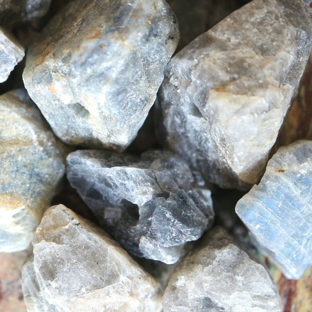 1  Natural Gemstone Labradorite Rough Nuggest Bead