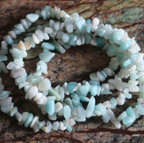 Amazonite chips 5-8mm 20g