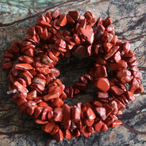 Red Jasper Chip Beads Strand