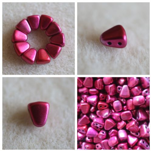 1 NIB-BIT 6X5MM METALUST HOT PINK bead