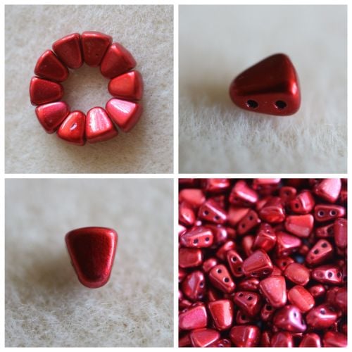 1 NIB-BIT 6X5MM METALUST LIPSTICK RED bead