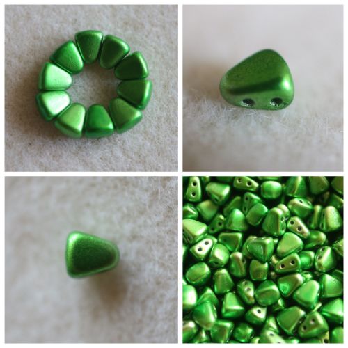1 NIB-BIT 6X5MM METALUST APPLE GREEN bead