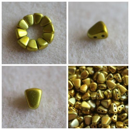 1 NIB-BIT 6X5MM METALUST YELLOW GOLD bead