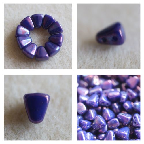 1 NIB-BIT 6X5MM ROYAL BLUE NEBULA bead