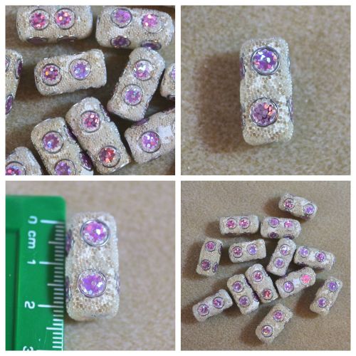 1 Purple and White Bead