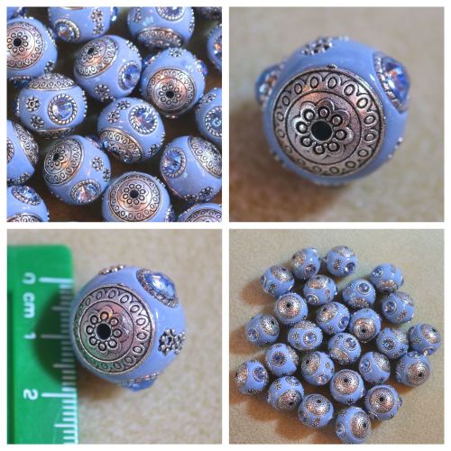 1 Blueish Indonesia Bead