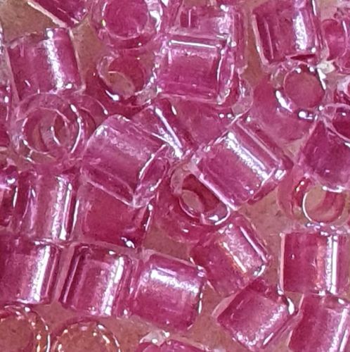 DELICA BDS 8/0 SPARKLING ROSE LINED CRYSTAL