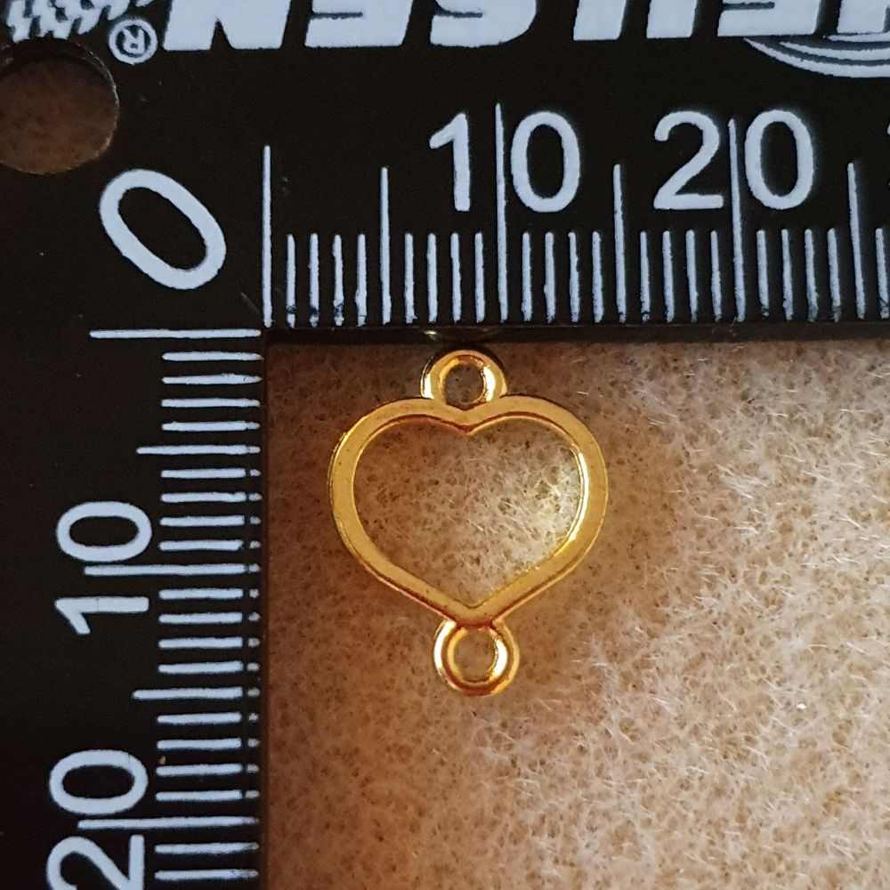 Heart Open Back Bezel Link