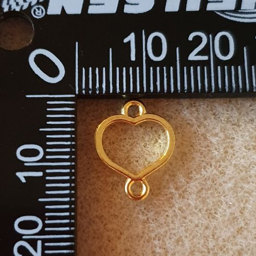 Heart Open Back Bezel Link