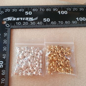 Findings Gold or Silver Crimp Bead Covers