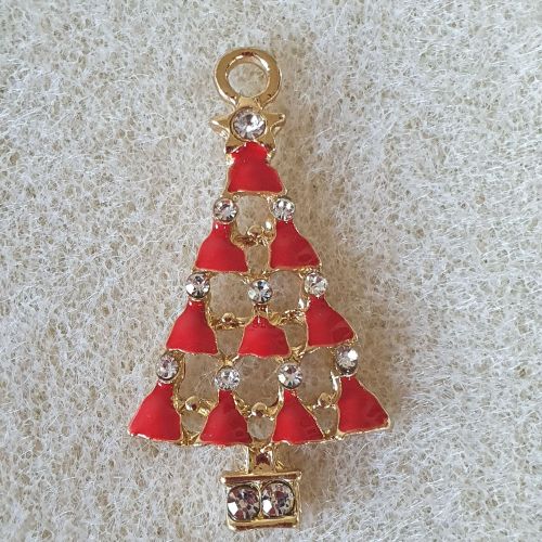 Red Christmas Tree Pendant