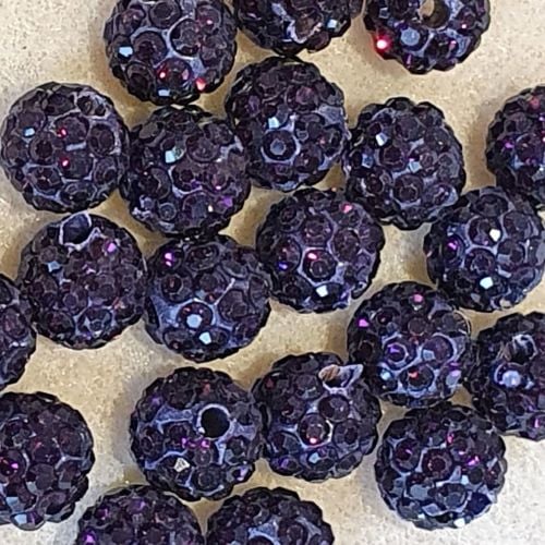 Disco Pave 8mm Bead Amethyst