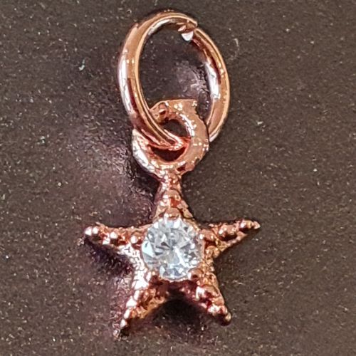 Star Pave Rose Gold Charm