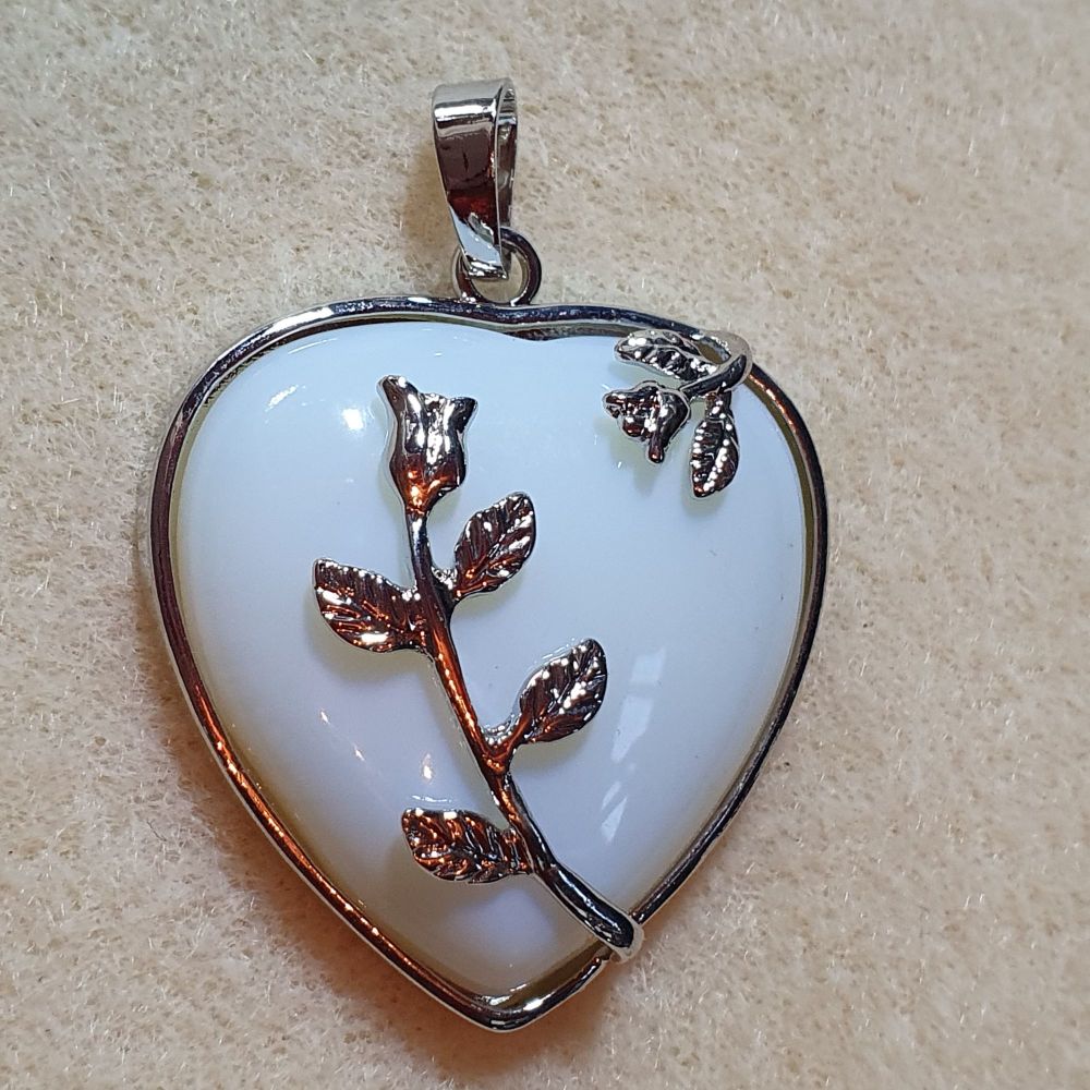 Opal Heart Pendant