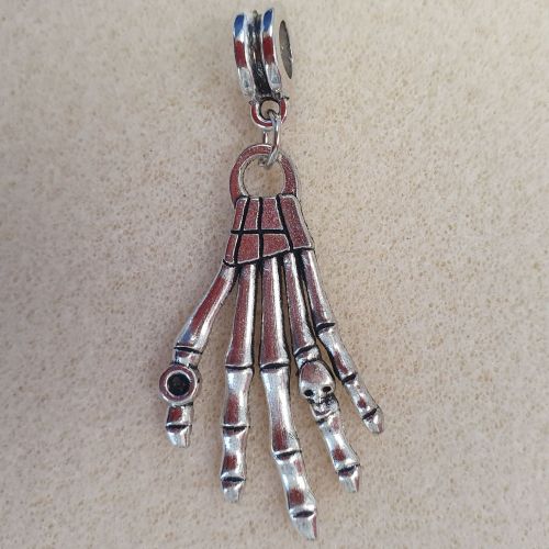 Skeleton Hand Silver Colour Metal Pendant