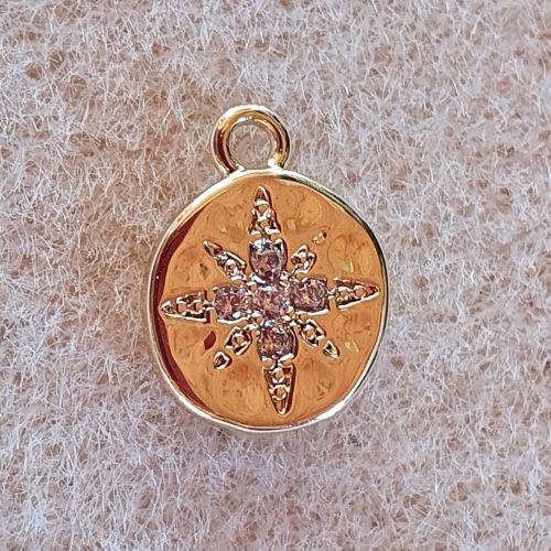 Star Pave Gold Charm