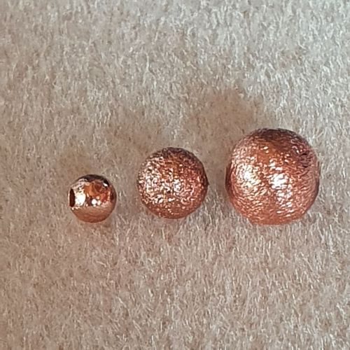 Rose Gold 6mm or 8mm Textured Bead
