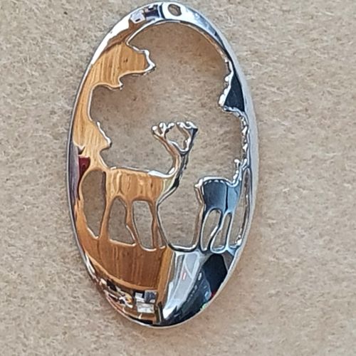 Reindeer Platinum Plated Pendant