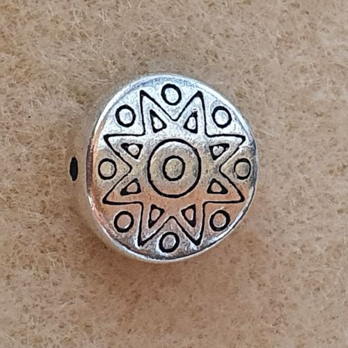 Flat Round Star Bead