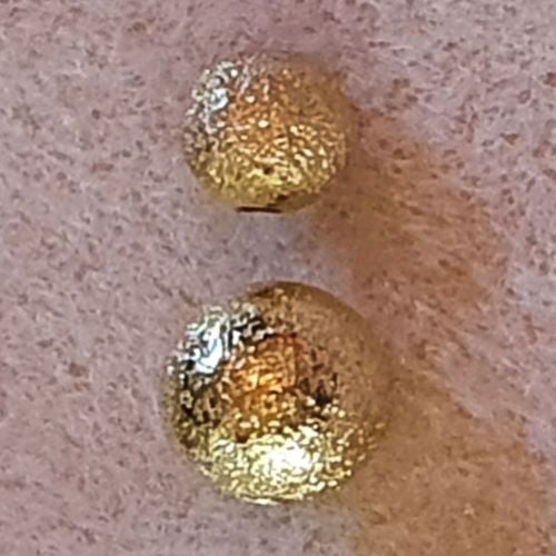 Golden Textured 6 or 8mm Beads