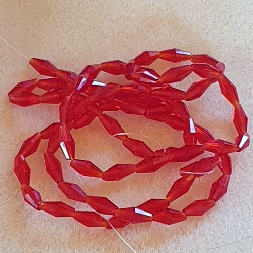 Red Bicone Glass 4mm Beads