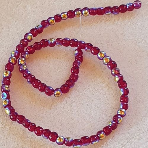 Red Colour Round 4mm Beads