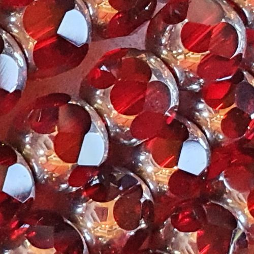 Red or Green Electroplated Glass Beads