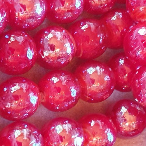 Red Luster Lampwork 14mm Bead