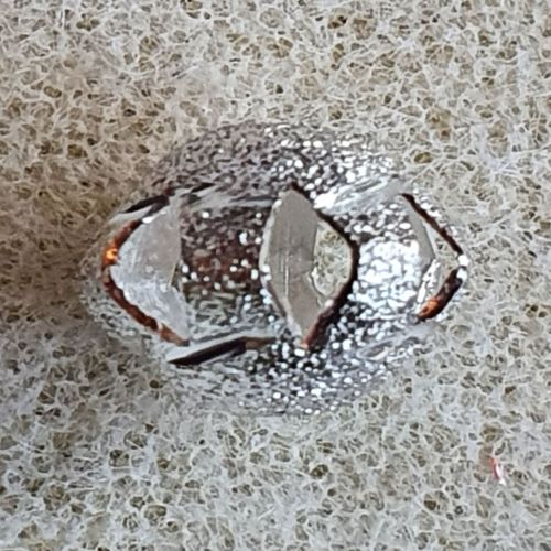 Silver Textured Flat Beads