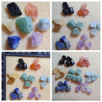  Natural Small Crystal Beads, Nugget Beads, Chunk Raw Crystal, with Holes / Drilled Beads