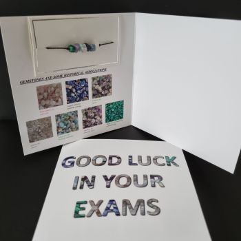 Good Luck In your Exams Bracelet and Card