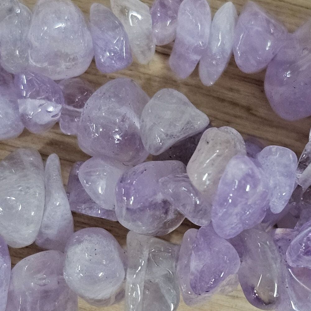 Chip Natural light Amethyst Beads Strand - may be dyed