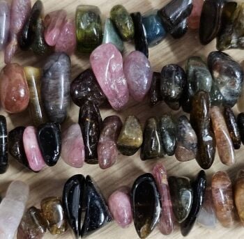 Chips Natural Tourmaline Beads Strand