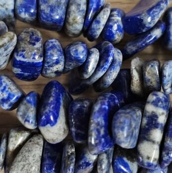 Gemstone Beads Strands, Natural Lapis Lazuli, Chip - maybe dyed