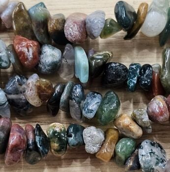 Natural Indian Agate Beads Strand