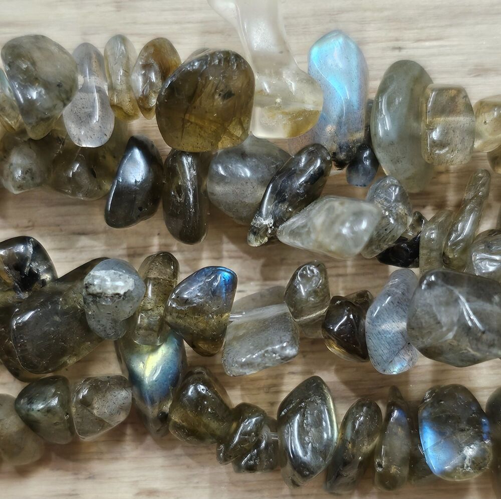 Natural Labradorite Chip Bead Strand