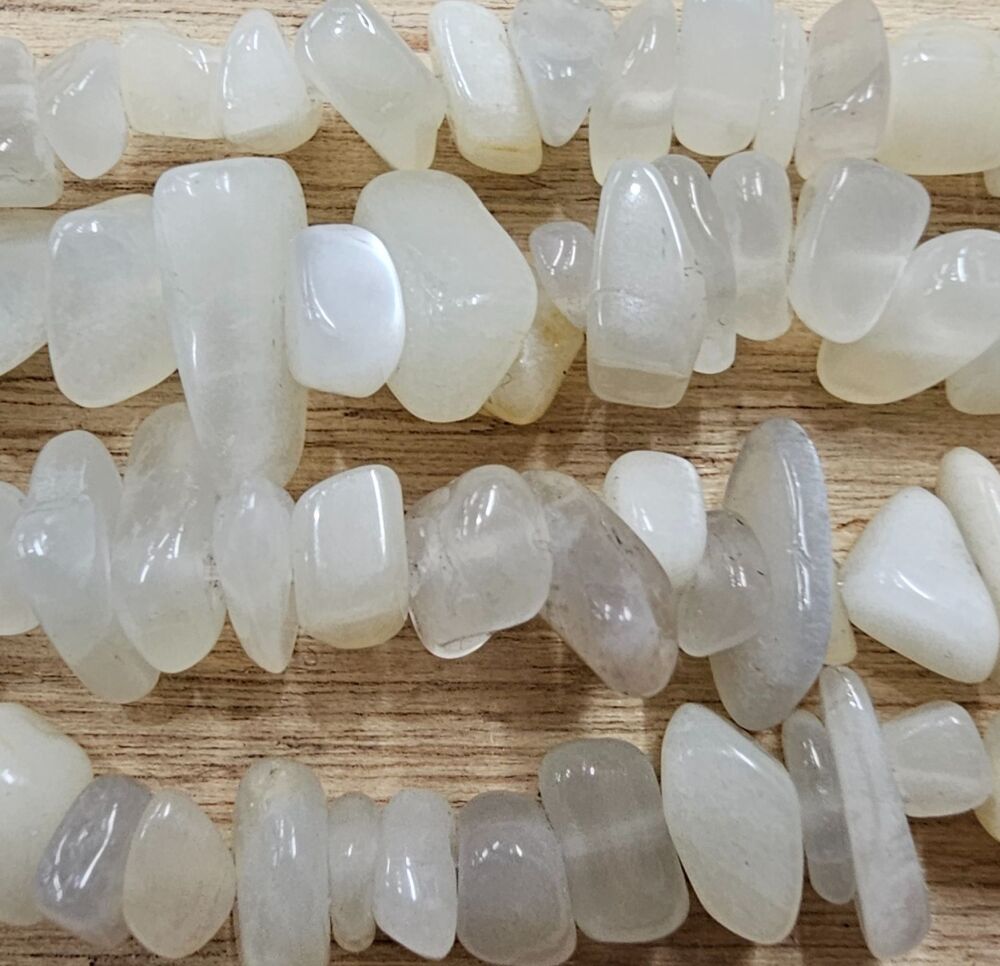 Natural White Moonstone Beads Strand, Chip