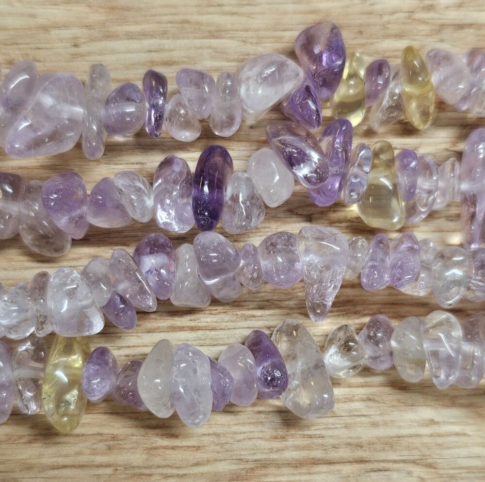 Ametrine  chip beads strand