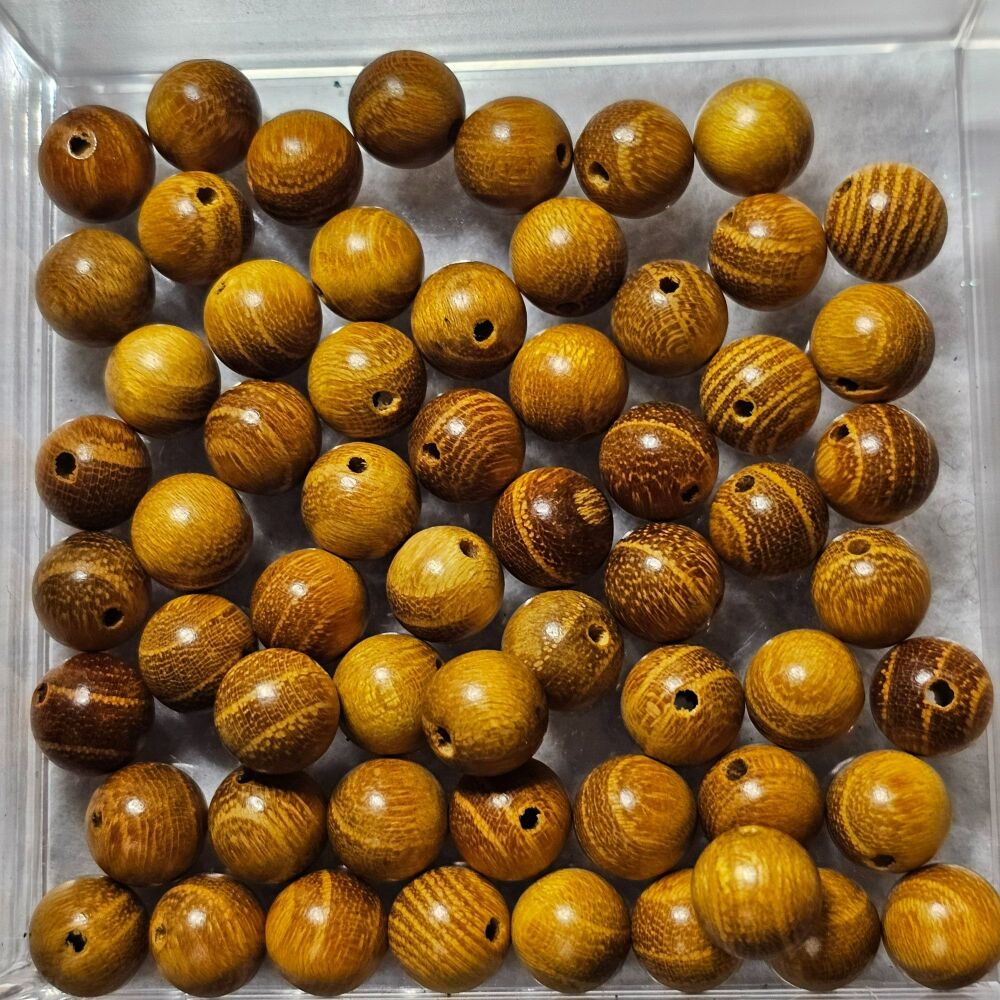 Bocote Wooden Bead/ Beads - an example of these beads as I buy them in loos