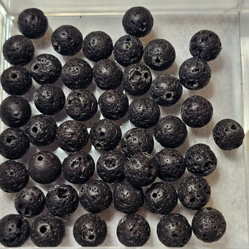 Lava Rock Bead/ Beads - an example of how many beads in a strand