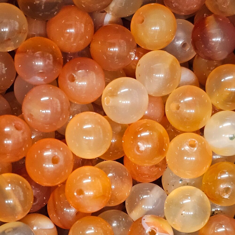 Carnelian Bead/ Beads approx 8mm