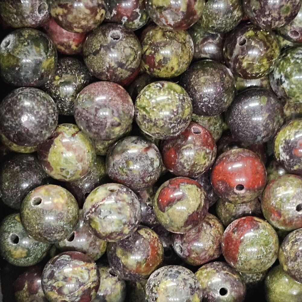 Dragons Blood Jasper Bead/ Beads approx 8mm