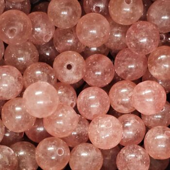 Strawberry Quartz Bead/ Beads approx 8mm